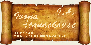 Ivona Atanacković vizit kartica